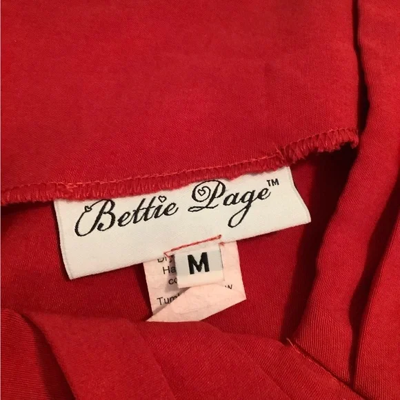 Bettie Page Vintage Retro Pinup Girl style 1950’s Red Wiggle Dress size Medium. - Picture 7 of 11